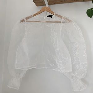 Sheer white blouse. Forever 21.